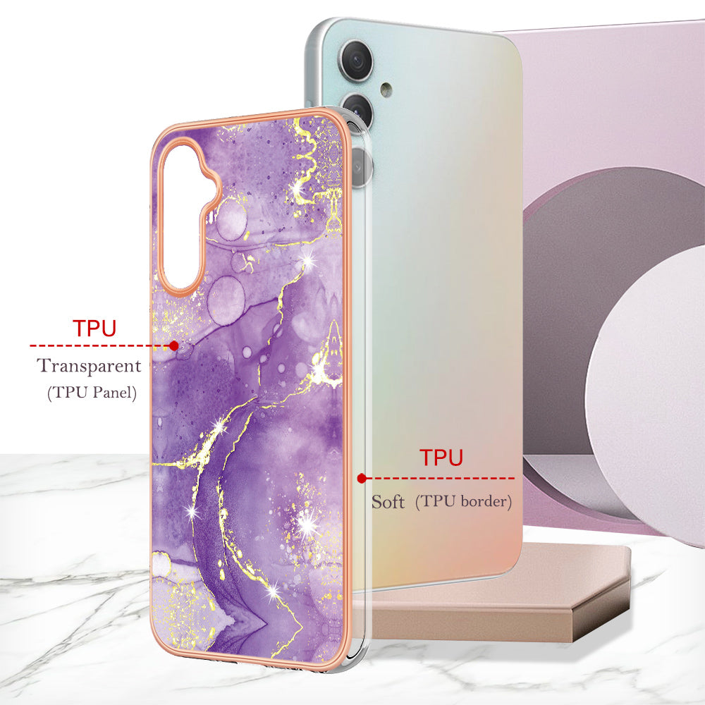 YB IMD Series-2 For Samsung Galaxy A24 4G Electroplating Cover IMD Marble Pattern Phone Case TPU Shell YB IMD Series-2 For Samsung Galaxy A24 4G Electroplating Cover IMD Marble Pattern Phone Case TPU Shell